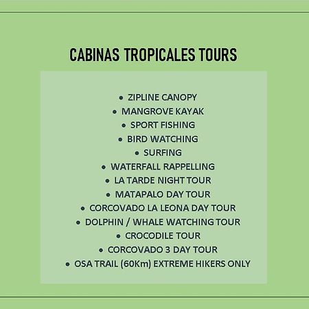 Cabinas Tropicales Puerto Jimenez Ngoại thất bức ảnh