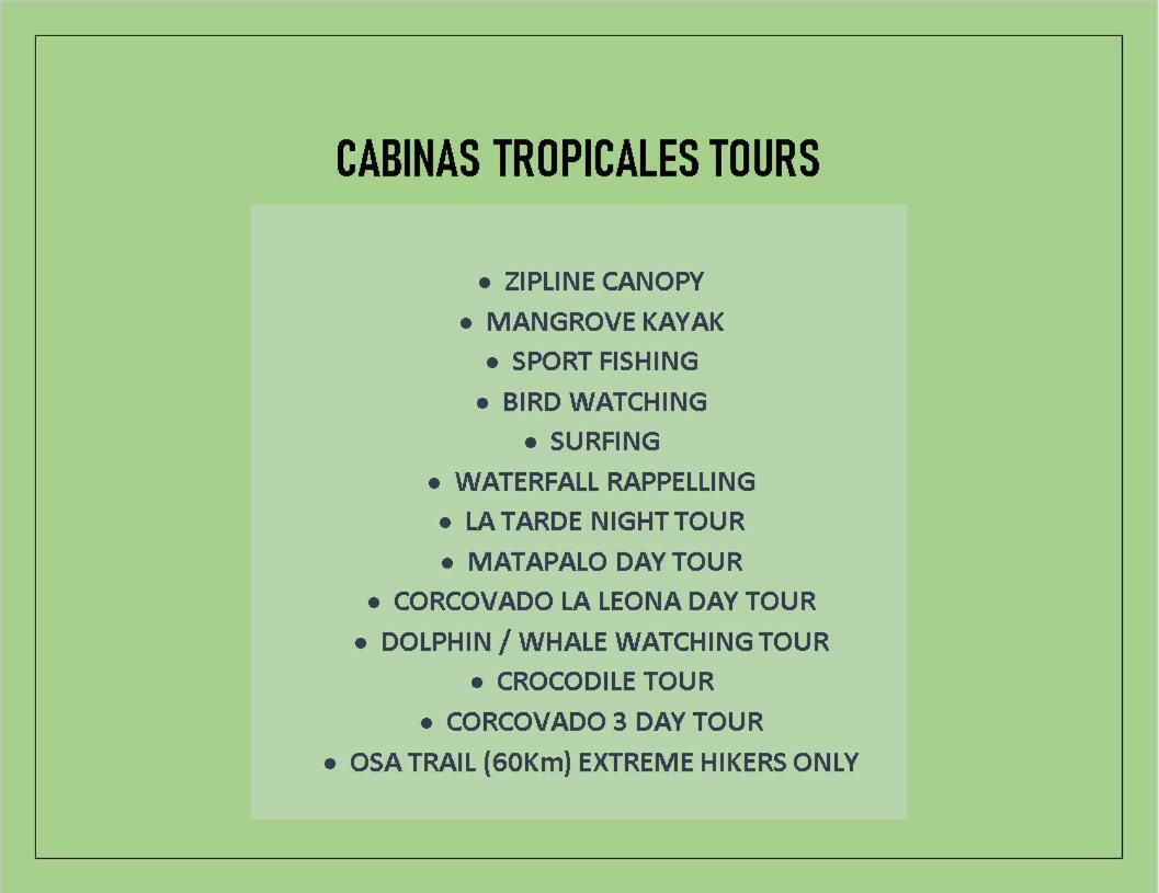 Cabinas Tropicales Hotel Puerto Jimenez Ngoại thất bức ảnh